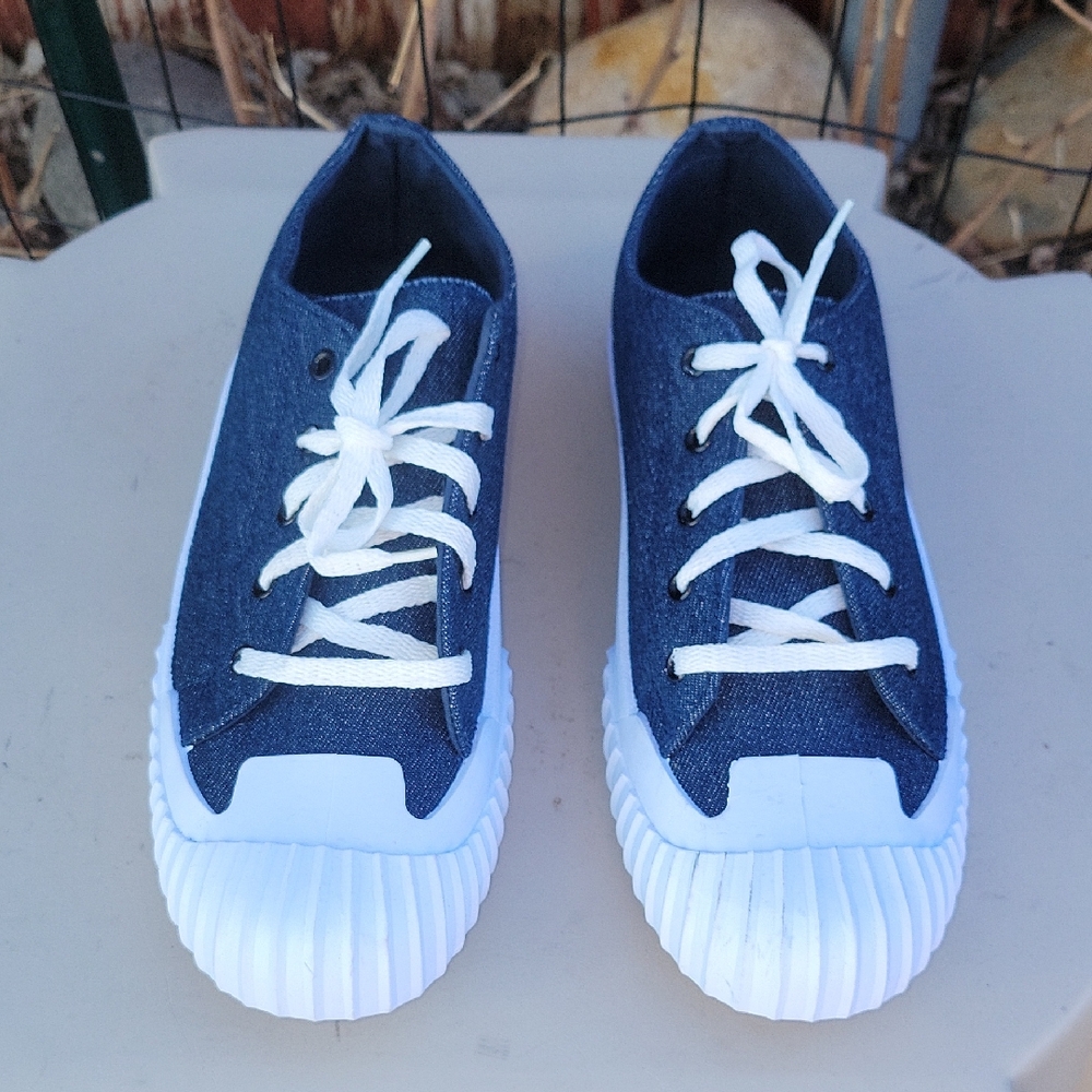 Weeboo Denim Sneakers with White Accents